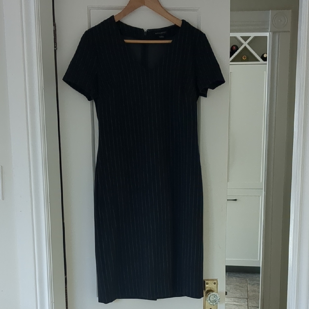 Banana Republic Navy Pinstripe Dress